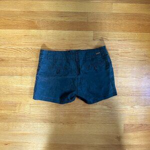 Black MNG Linen Shorts